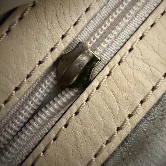 Michael Kors Womens MK Logo Distressed Burnt Gold/Brown Satchel Shoulder Bag - Picture 9 of 9